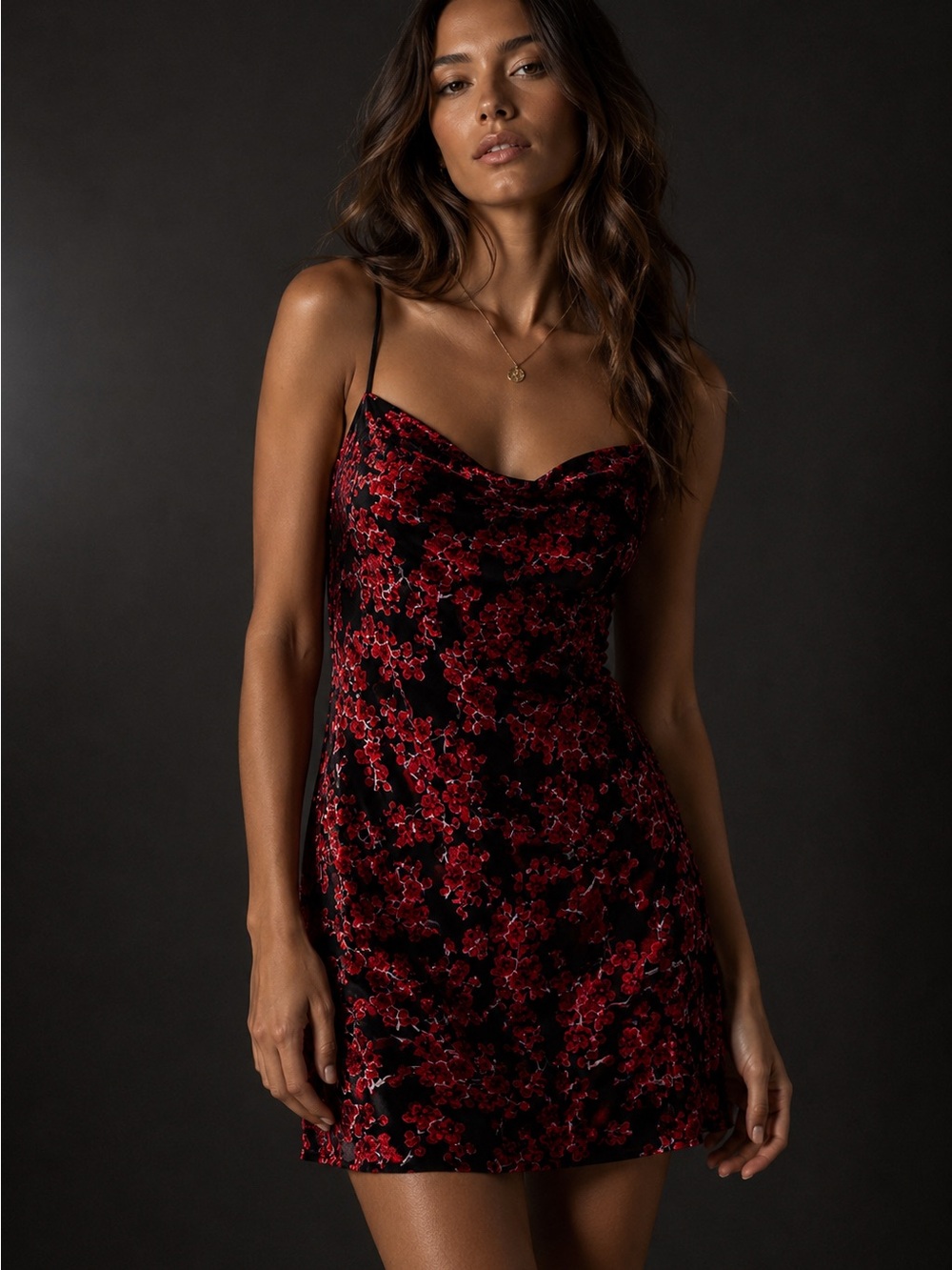 🦋🦋 Princess Polly Velvet Floral Slip Dress Nightout